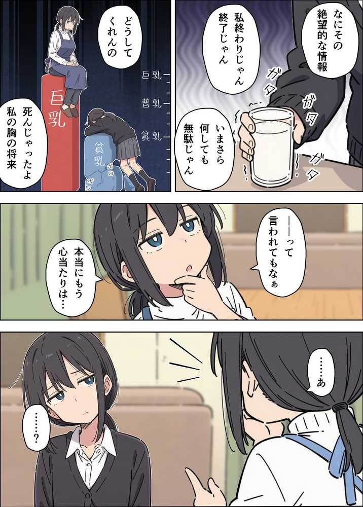 貧乳コンプレックスなジト目姉の育乳を手伝ったが大きくならないので中出しセックスすることになった話