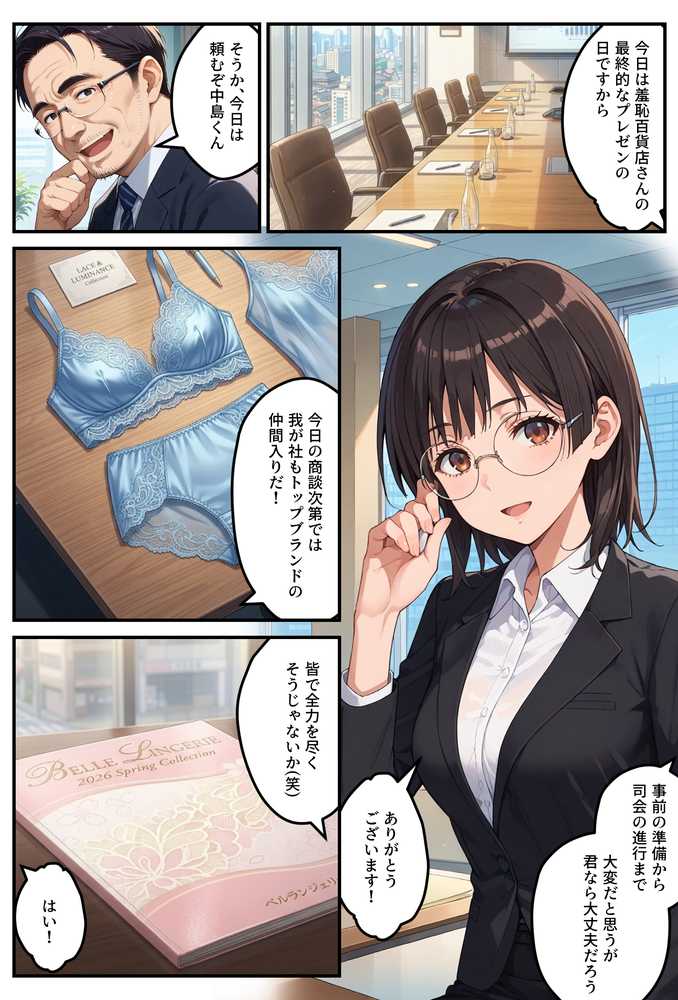 モデル来ないから…お前が下着モデルやれ！ー美人営業ちゃんの羞恥プレゼンー