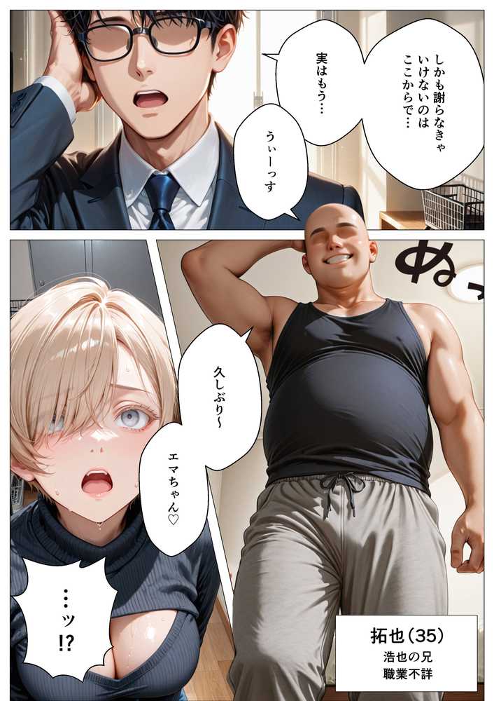 キモ義兄と強●同居〜初めてのデカチンで汗だく本気セックス、乳首ビンビン放尿アクメに堕ちた新妻〜