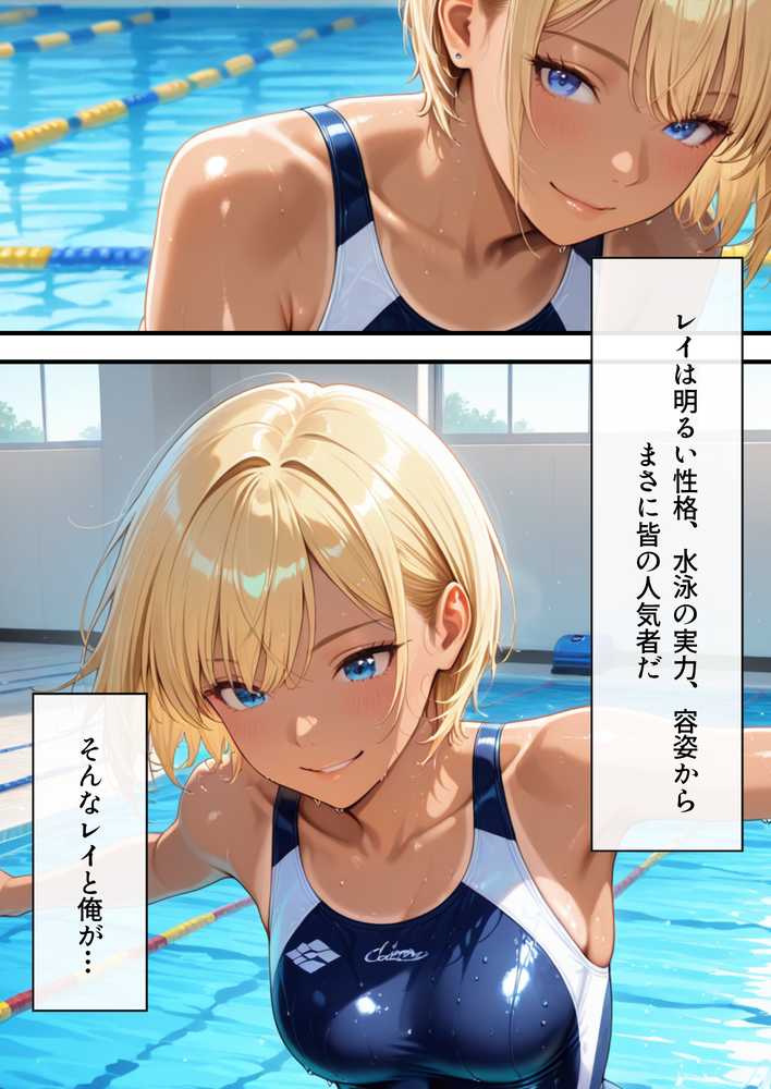 水泳部の金髪ギャルエースがオナニー中毒の変態だったのでセックスする話